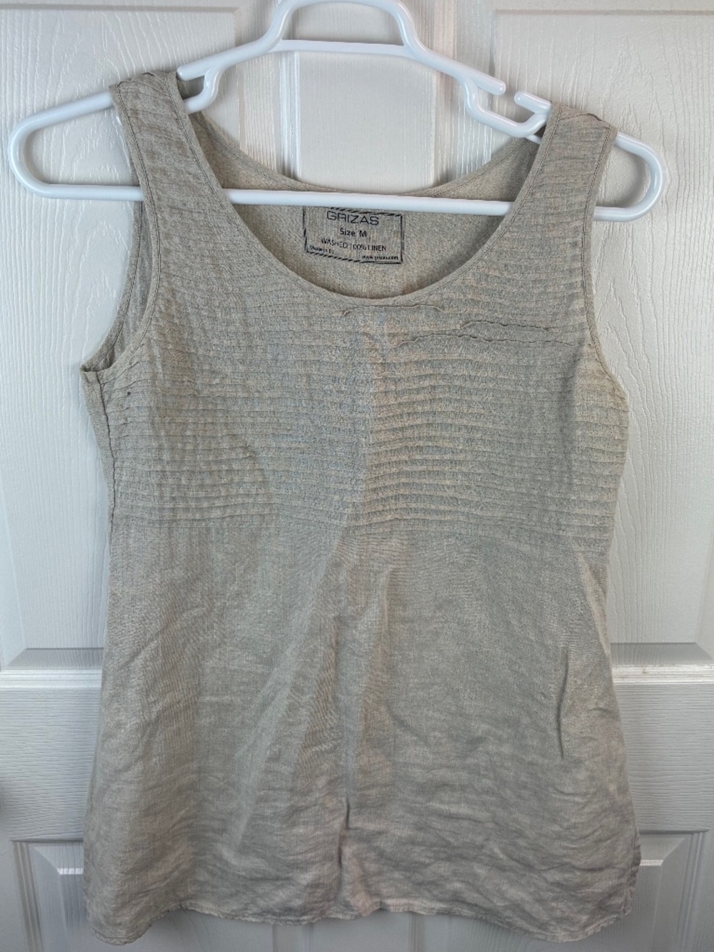 Grizas Sleeveless Tunic Tank Washed 100% Linen